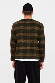 ANERKJENDT / AKDAN HEAVY TWILL CHECK OVERSHIRT / Forest night