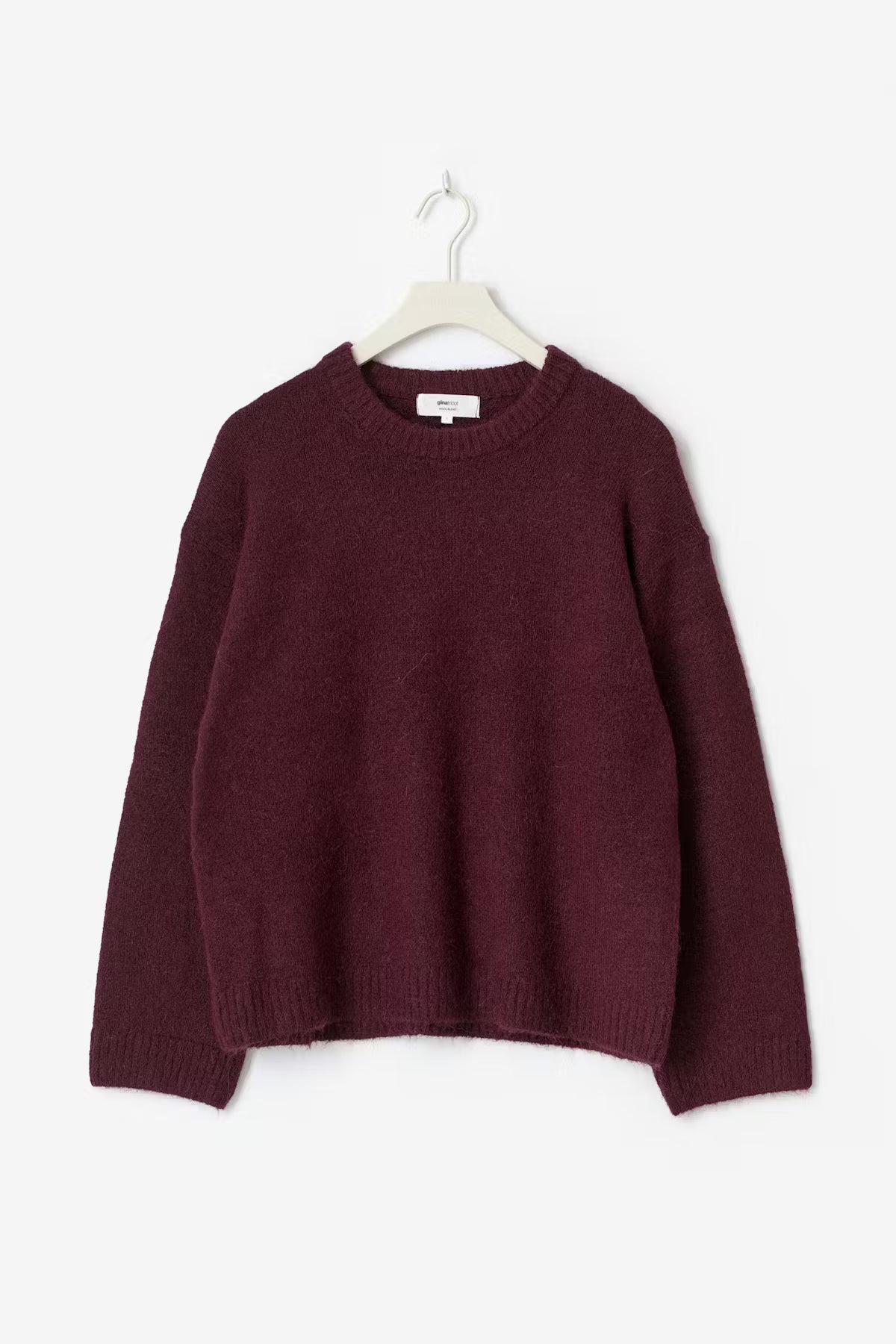 Gina Tricot / Crew neck knitted sweater / Tawny Port