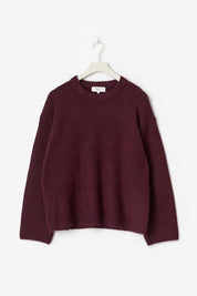 Gina Tricot / Crew neck knitted sweater / Tawny Port