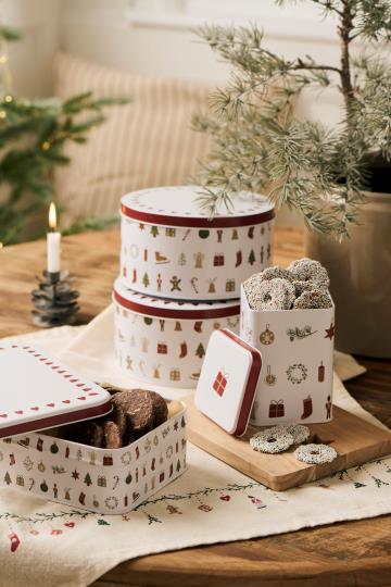 Ib Laursen / Dose m/Weihnachtsmotiven My Nostalgic Christmas viereckig