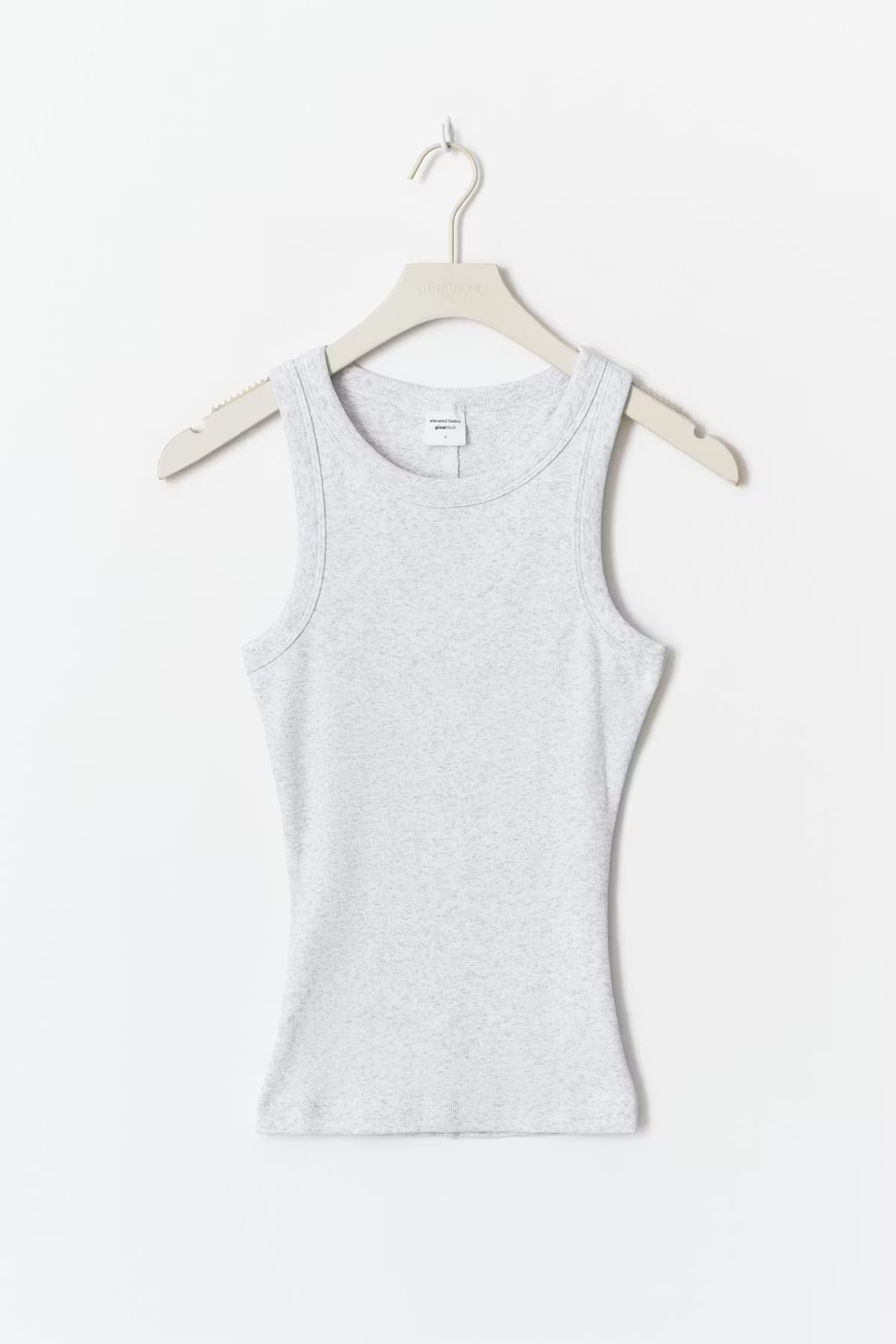 Gina Tricot / Tight fit rib tank / Lt greymelange (8049)