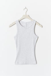 Gina Tricot / Tight fit rib tank / Lt greymelange (8049)