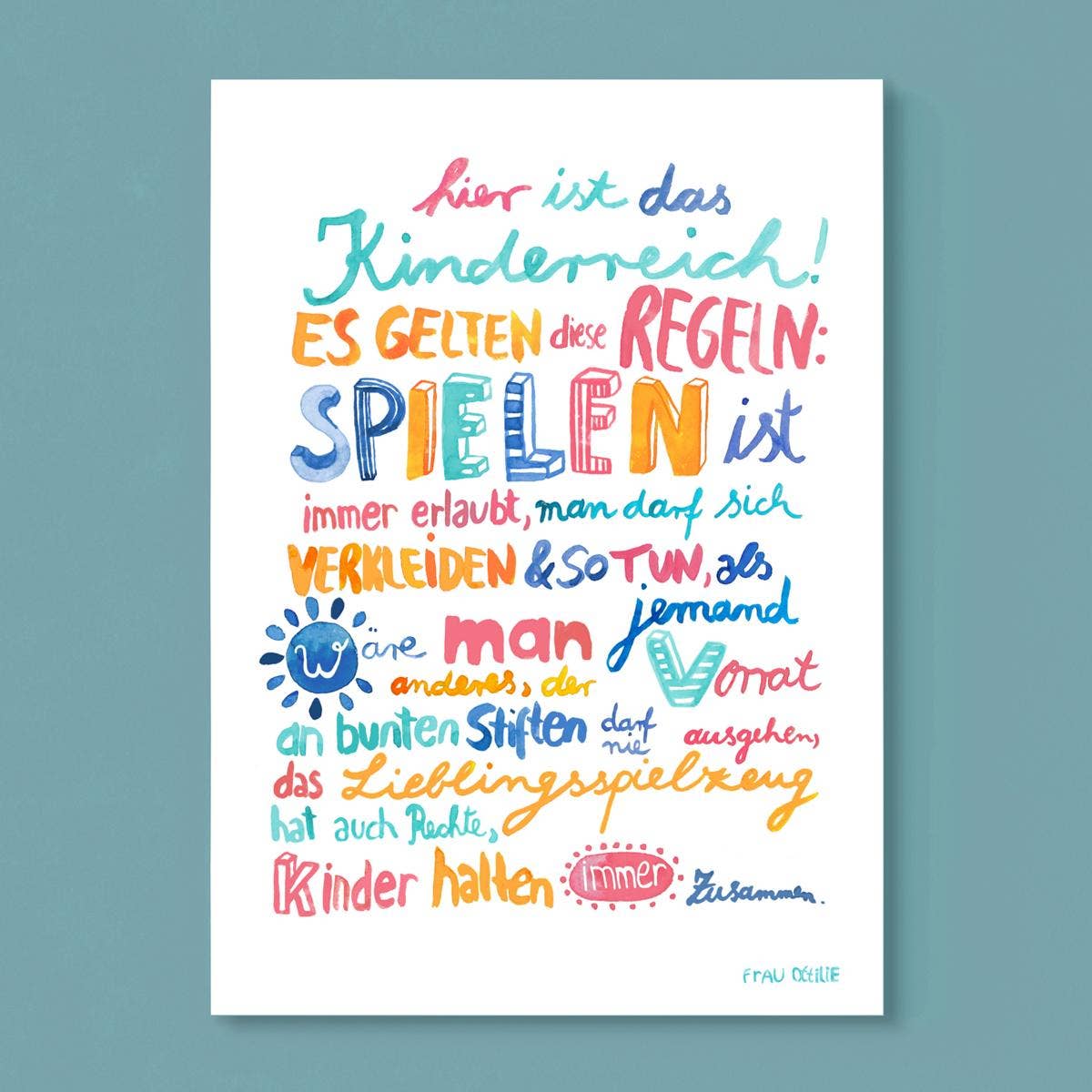 Frau Ottilie / Print A4 *Kinderzimmer*