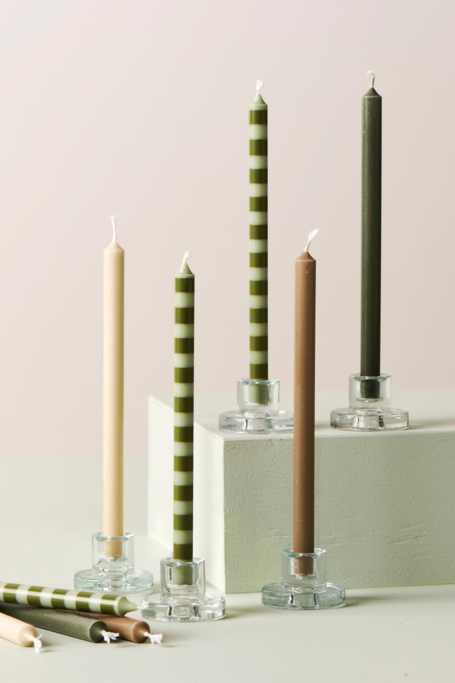 Ib Laursen / Kerzenhalter Glas f/1,3 cm Kerze klar