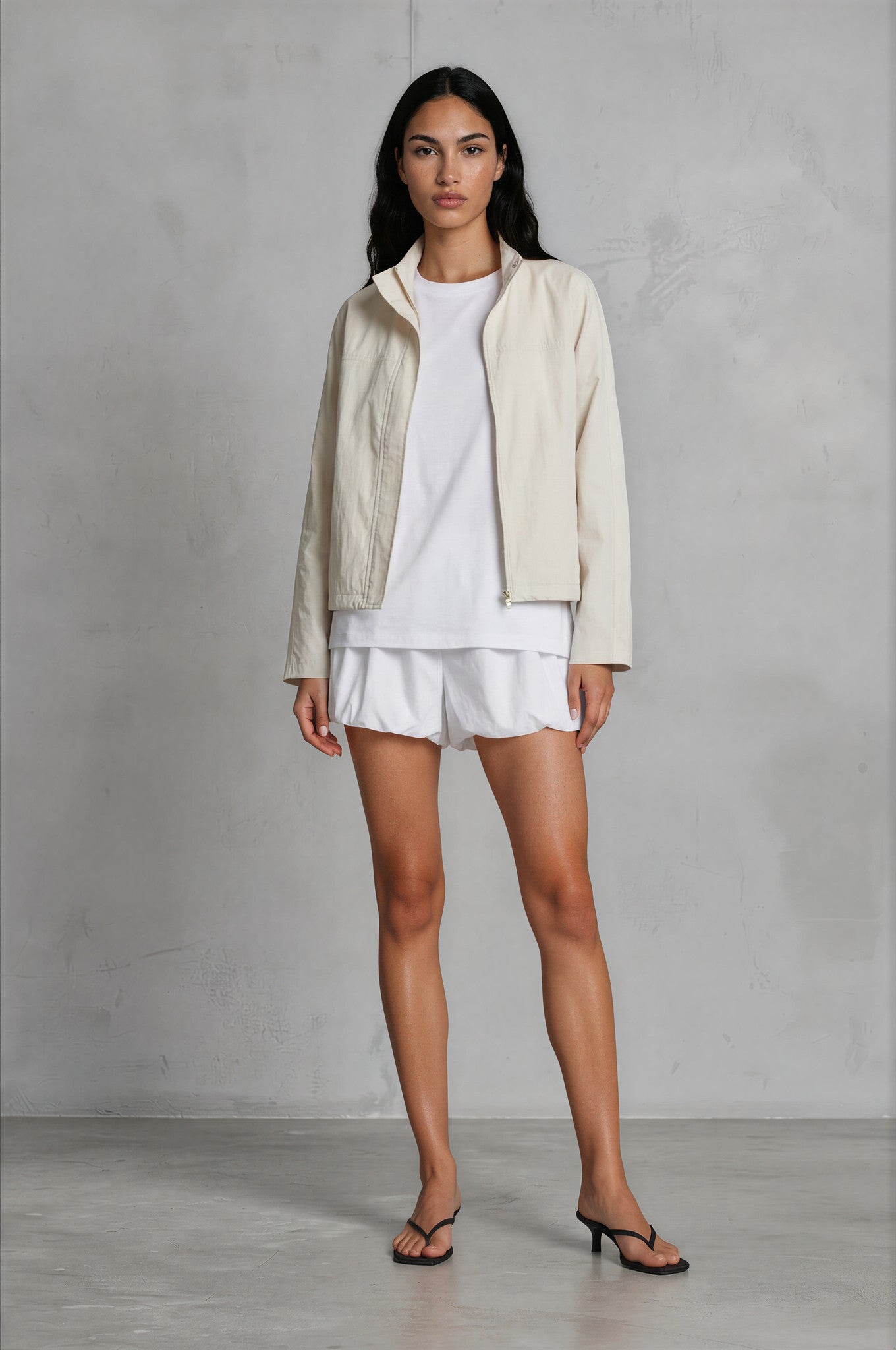 Gina Tricot / Mini balloon shorts / White (1000)