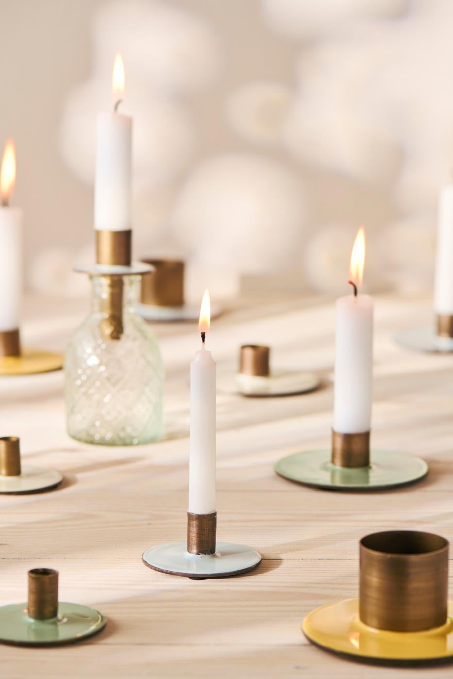 Ib Laursen / Kerzenhalter f/1,3 cm Kerze 2-farbig hellblau