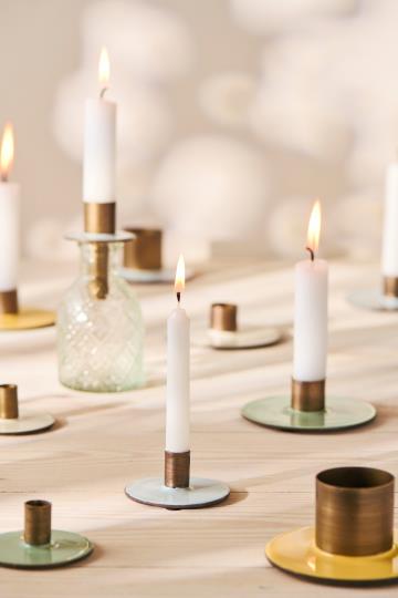 Ib Laursen / Kerzenhalter f/1,3 cm Kerze 2-farbig Butter cream