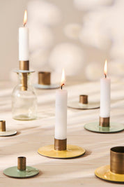 Ib Laursen / Kerzenhalter f/1,3 cm Kerze 2-farbig hellgelb