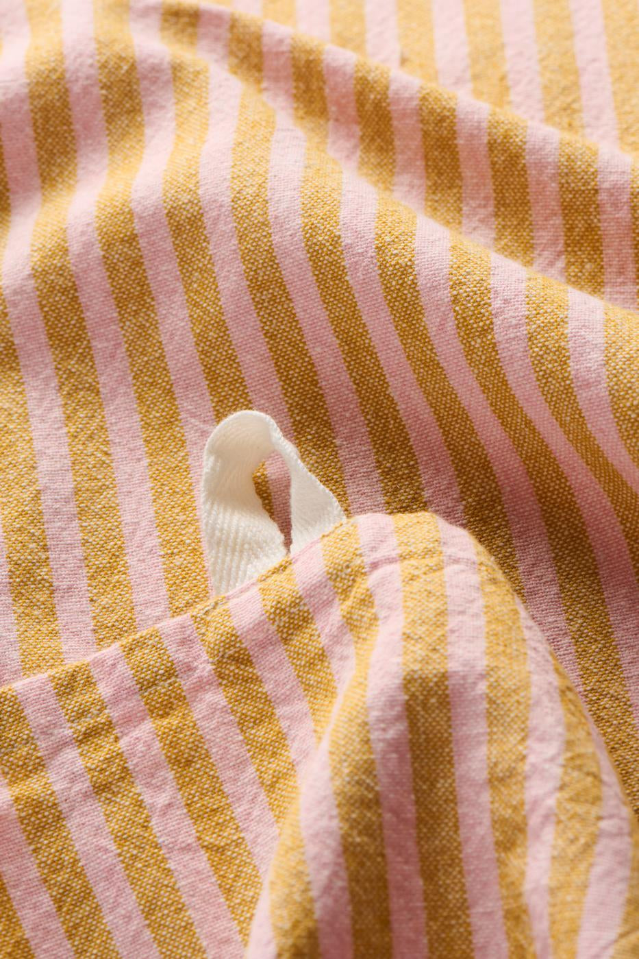 Ib Laursen / Geschirrtuch Linea m/mustard und hellrosa schmalen Streifen