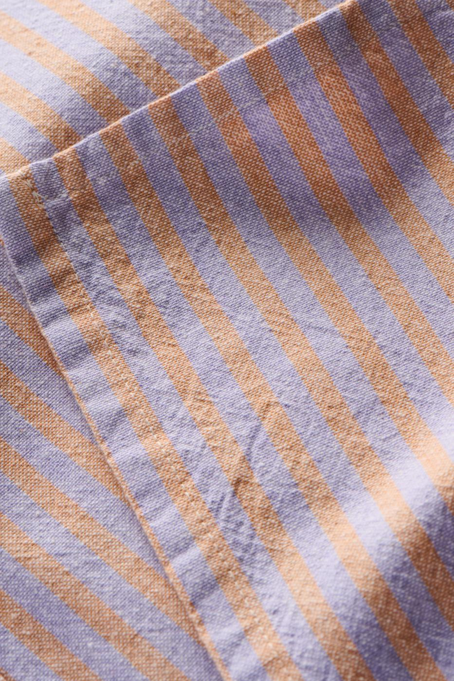 Ib Laursen / Geschirrtuch Linea m/lila und rustikbraunen schmalen Streifen