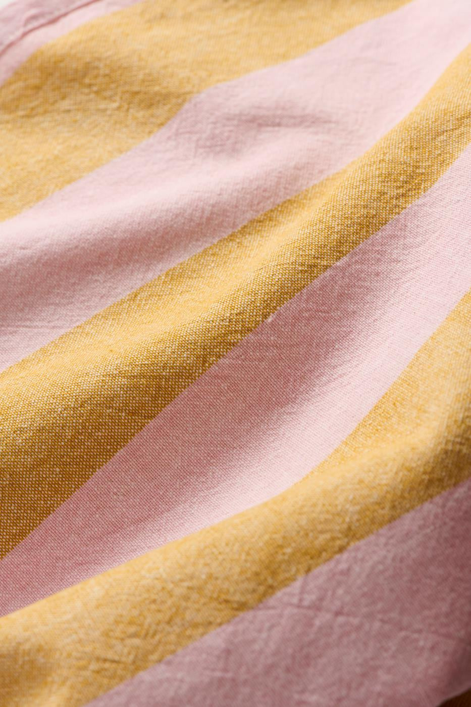 Ib Laursen / Geschirrtuch Linus m/mustard und hellrosa breiten Streifen