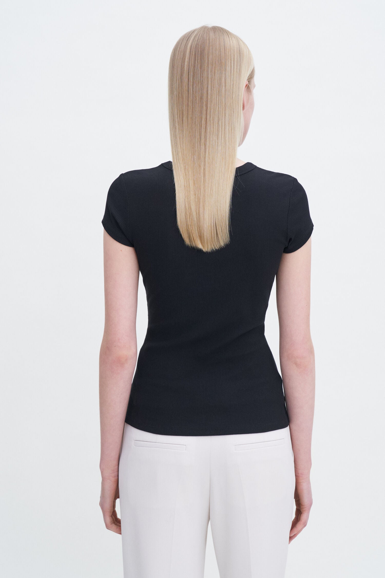 Filippa K / Fine Rib Tee / Black