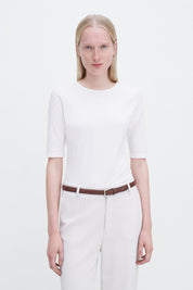 Filippa K / Cotton Stretch Elbow Sleeve / White