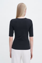 Filippa K / Cotton Stretch Elbow Sleeve / Black
