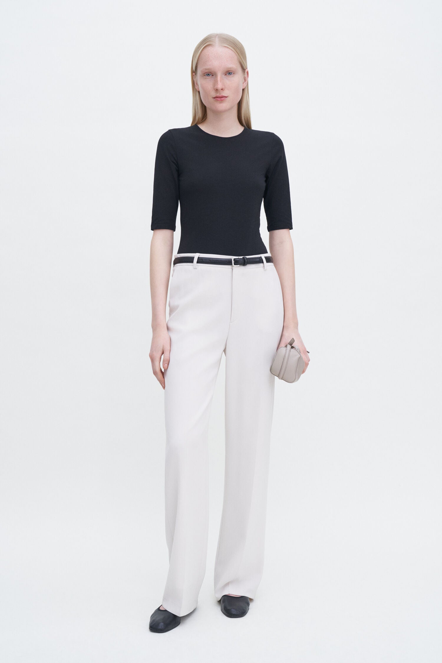 Filippa K / Cotton Stretch Elbow Sleeve / Black