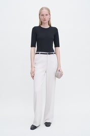 Filippa K / Cotton Stretch Elbow Sleeve / Black