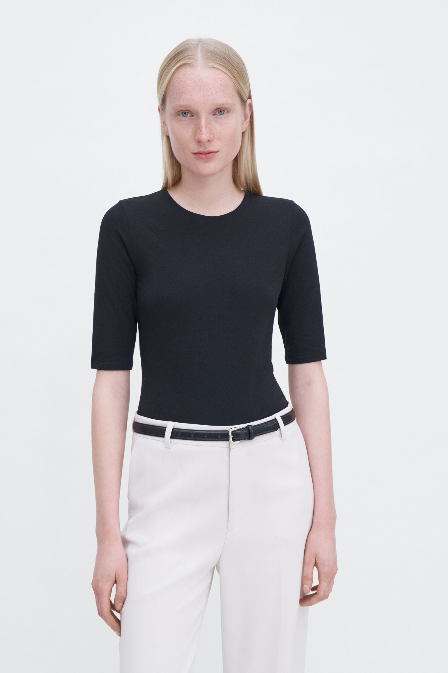Filippa K / Cotton Stretch Elbow Sleeve / Black