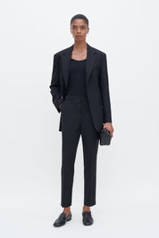 Filippa K / Cotton Stretch Scoop Neck Top / Black