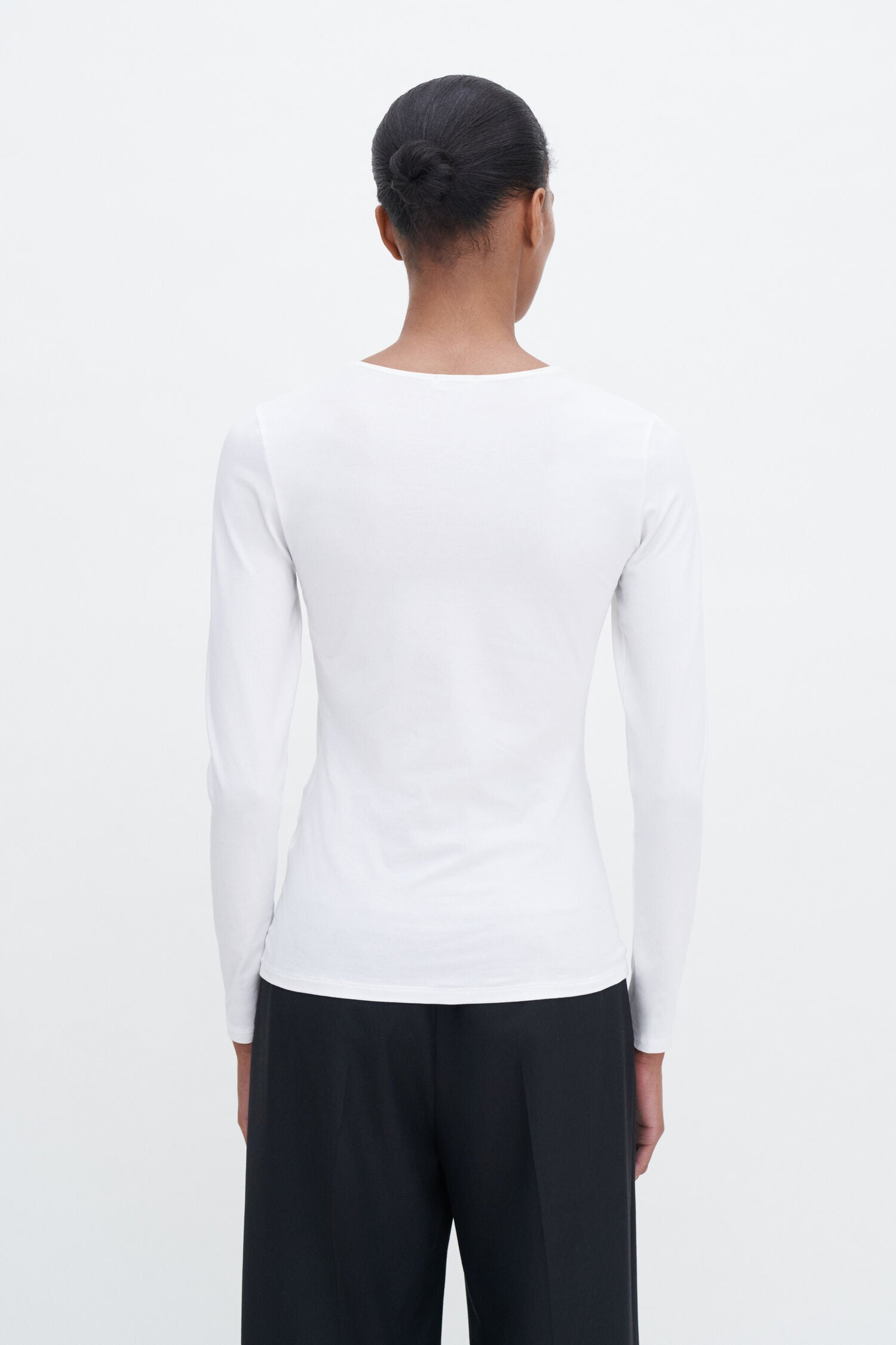 Filippa K / Cotton Stretch Long Sleeve  / White