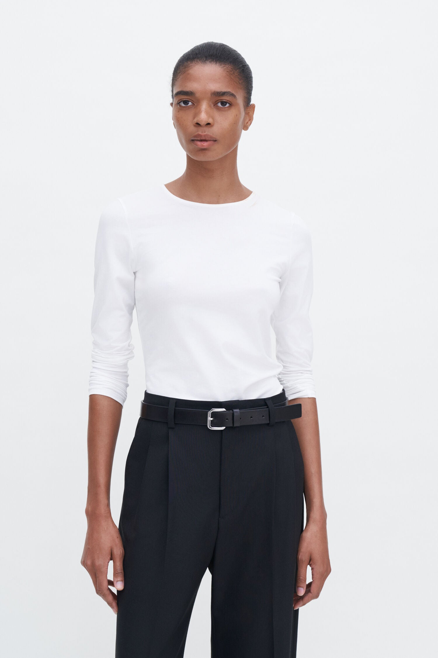 Filippa K / Cotton Stretch Long Sleeve  / White