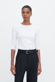 Filippa K / Cotton Stretch Long Sleeve  / White