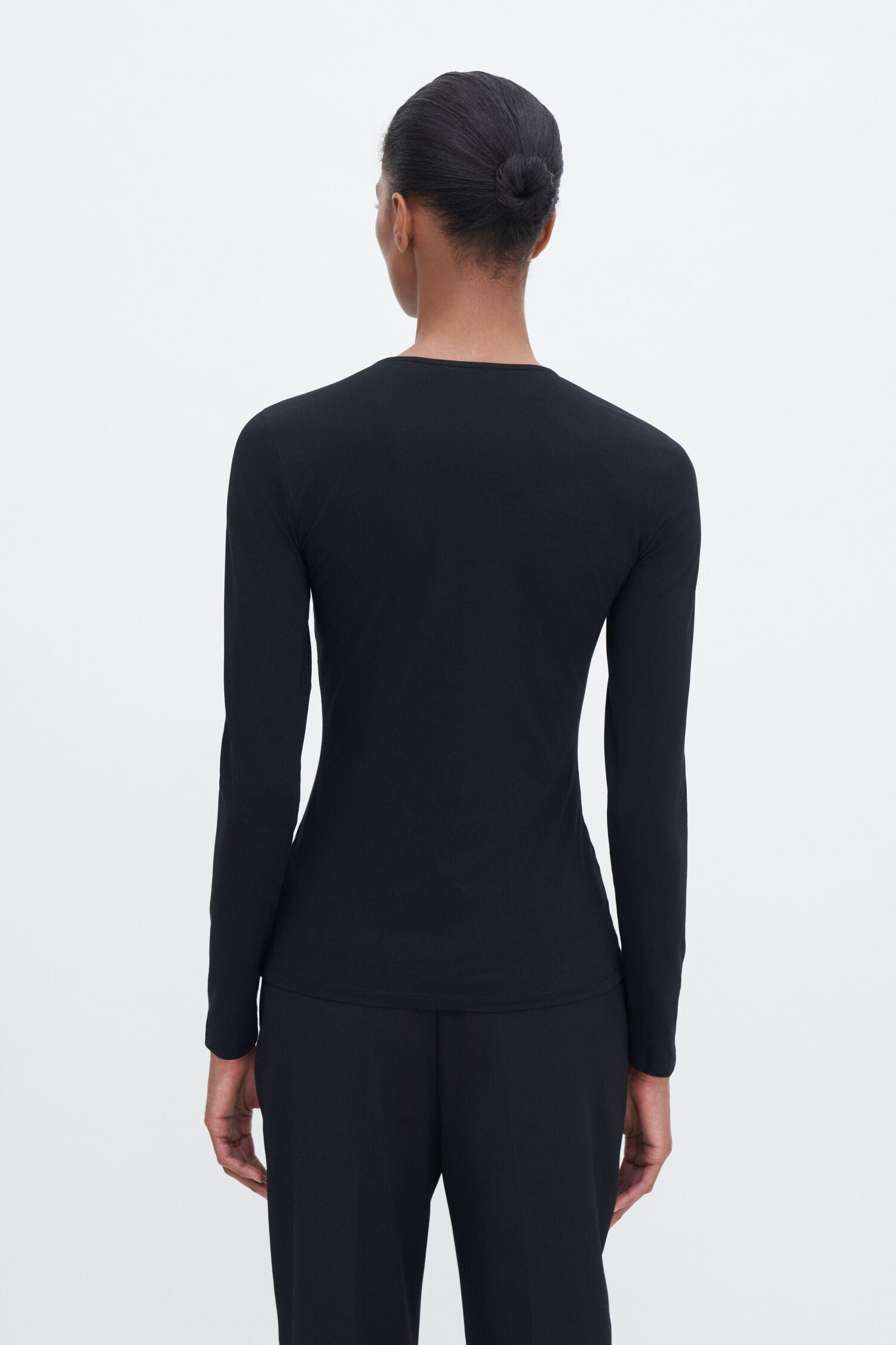 Filippa K / Cotton Stretch Long Sleeve  / Black
