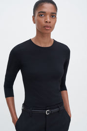 Filippa K / Cotton Stretch Long Sleeve  / Black