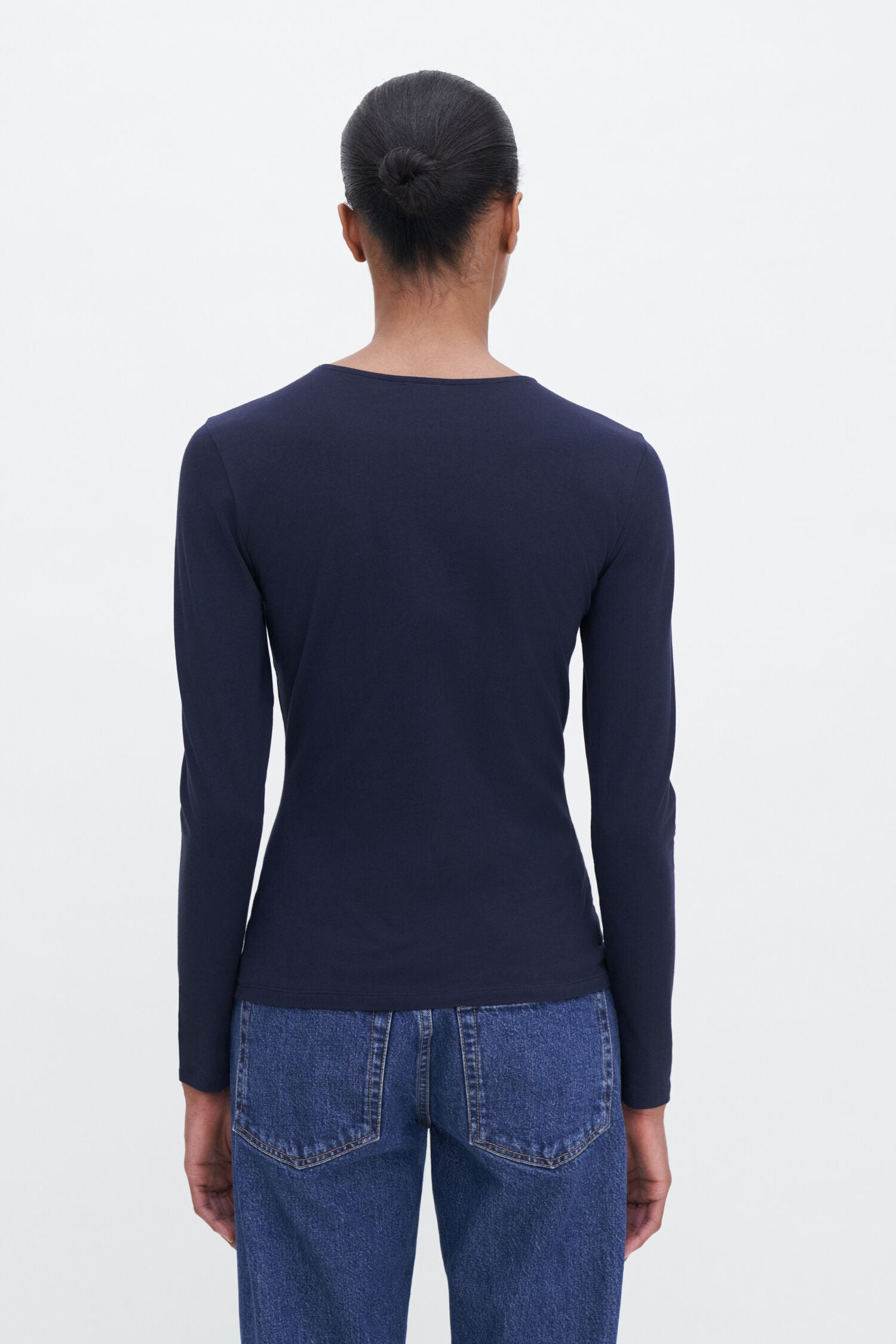 Filippa K / Cotton Stretch Long Sleeve  / Navy