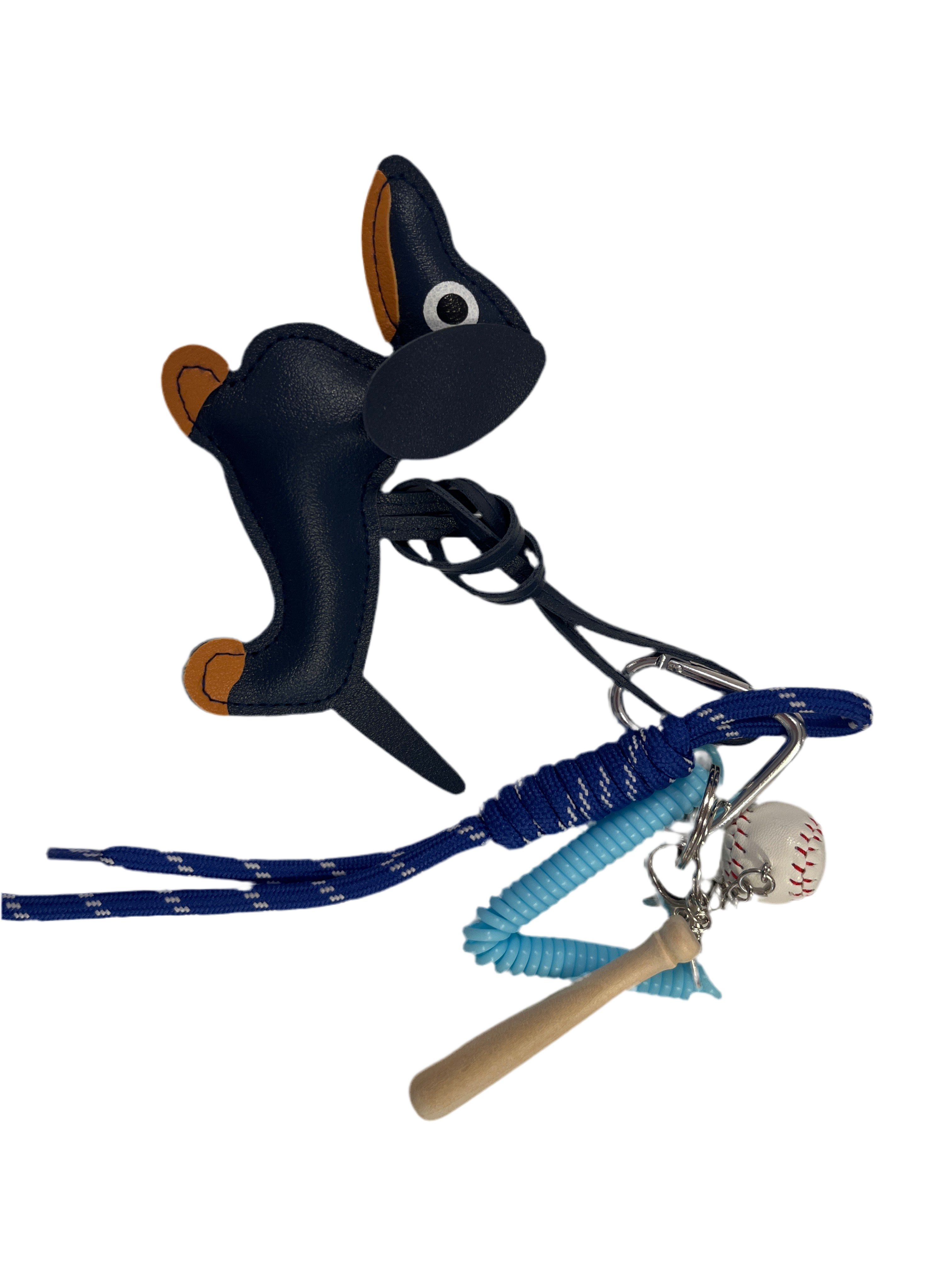 Louisa Lee / Bag Charm Dackel - Blau