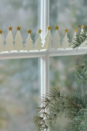 Ib Laursen / Weihnachts-Tischdekoration Weihnachtsbäume m/Sternen in Goldglitter selbststehend