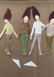 Weihnachtspapierausschnitte Elfenbande 1