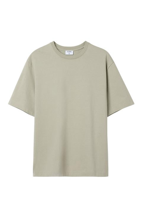 Filippa K / Heavy Crewneck Tee / Faded Green Grey