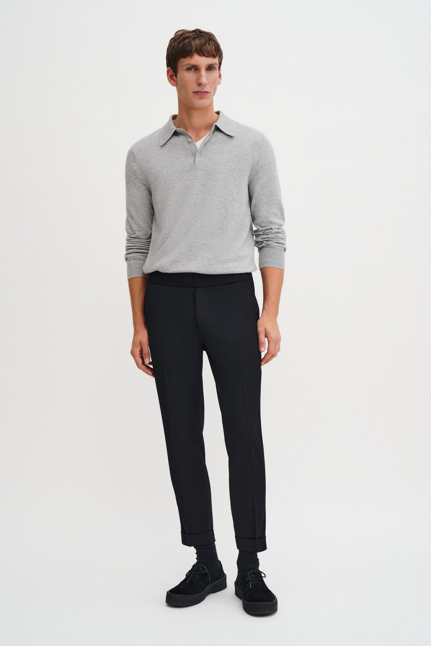 Filippa K / terry cropped trousers / Black