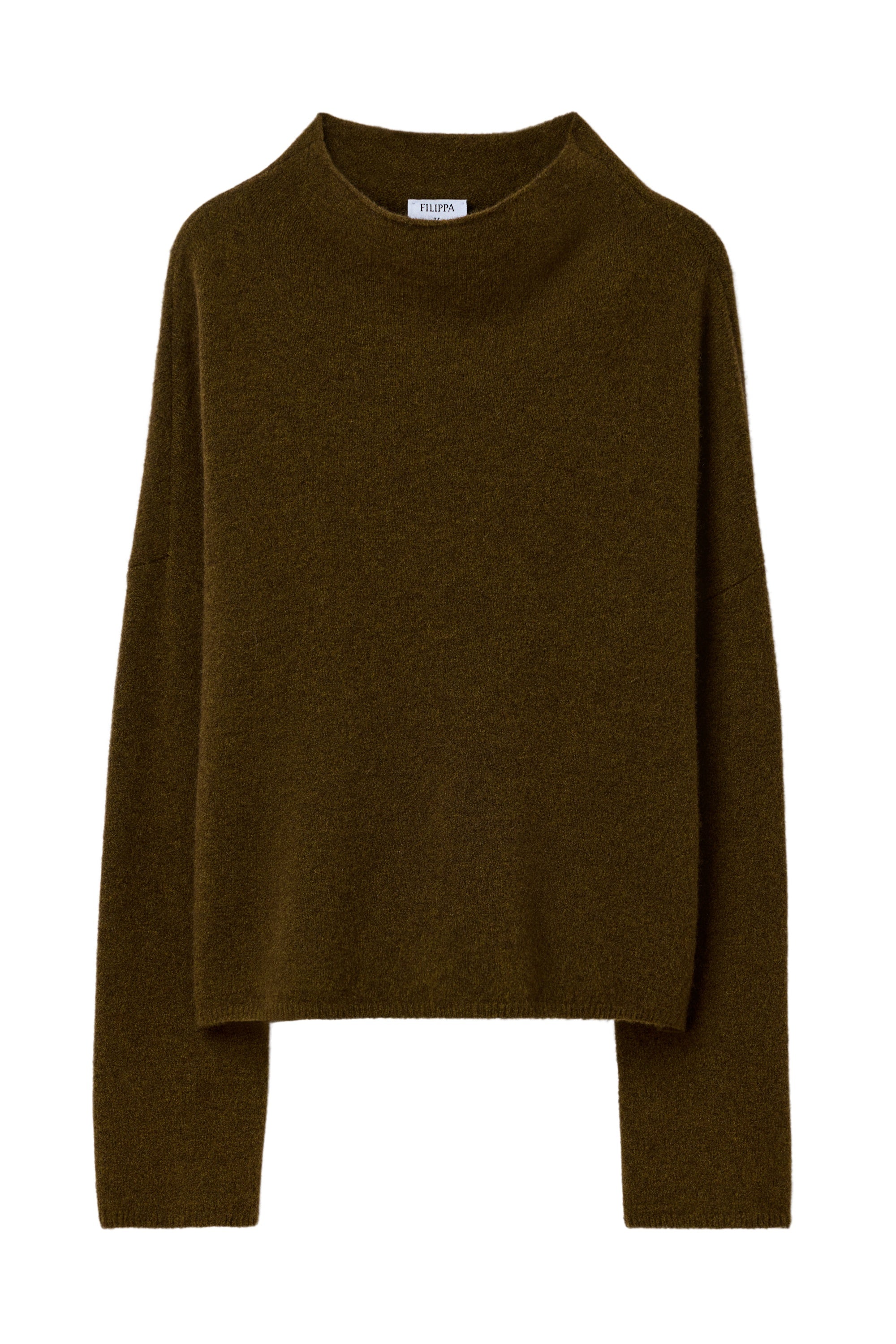 Filippa K / Mika Yak Funnelneck Sweater / Dark Khaki Green