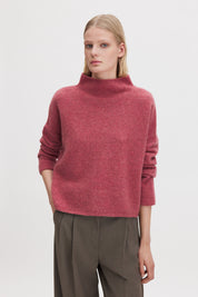 Filippa K / mika yak funnelneck sweater / Soft Raspberry