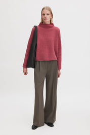 Filippa K / mika yak funnelneck sweater / Soft Raspberry