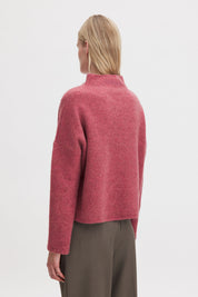 Filippa K / mika yak funnelneck sweater / Soft Raspberry