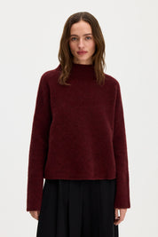 Filippa K / mika yak funnelneck sweater / Mahogany Red