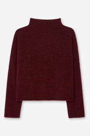Filippa K / mika yak funnelneck sweater / Mahogany Red