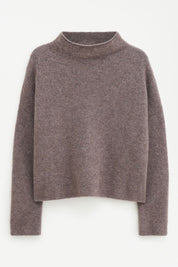 Filippa K / mika yak funnelneck sweater / Dark Taupe Melange