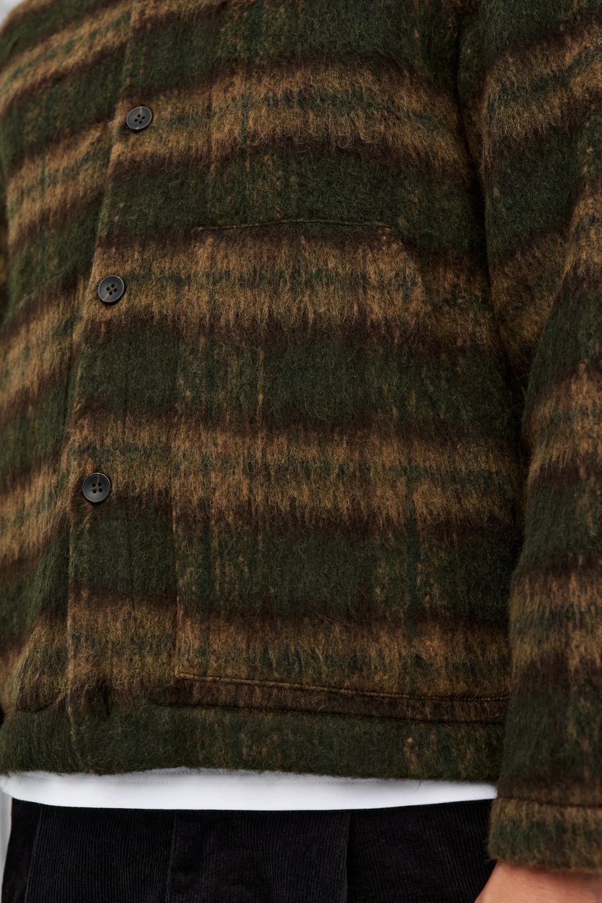 ANERKJENDT / AKDAN HEAVY TWILL CHECK OVERSHIRT / Forest night