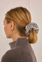 Pailletten-Haargummi FQ93: Silber