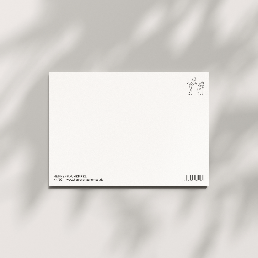 HERR&FRAUHEMPEL - Postkarte - FOUR IS A TEAM