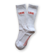 SOCKEN - LIEBE coral - weiß: 40-45