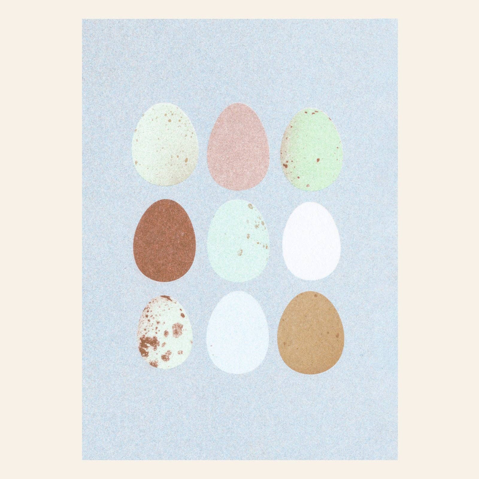 Eier Natur Postkarte