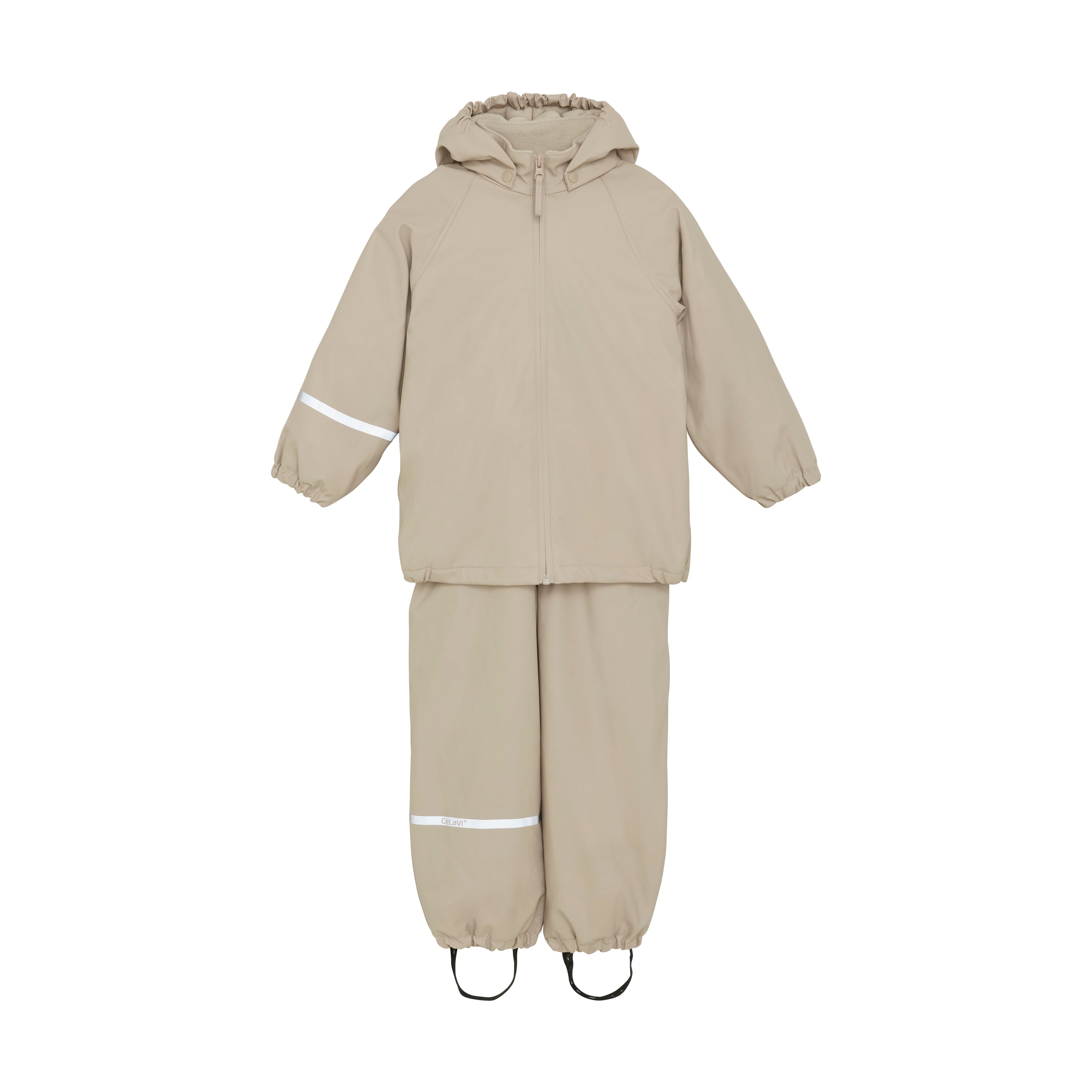 CeLaVi / Rainwear Set w. fleece / White Pepper