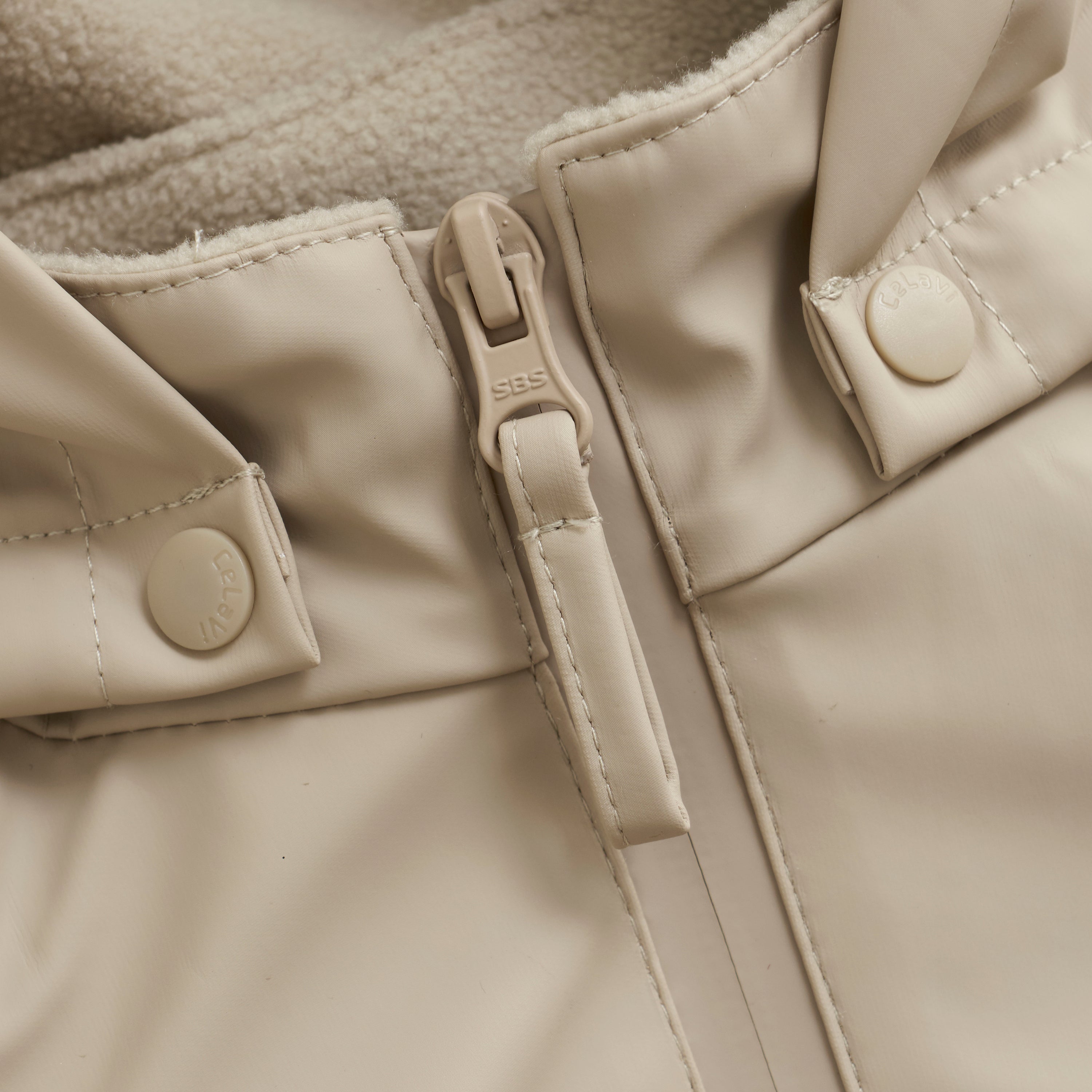 CeLaVi / Rainwear Set w. fleece / White Pepper