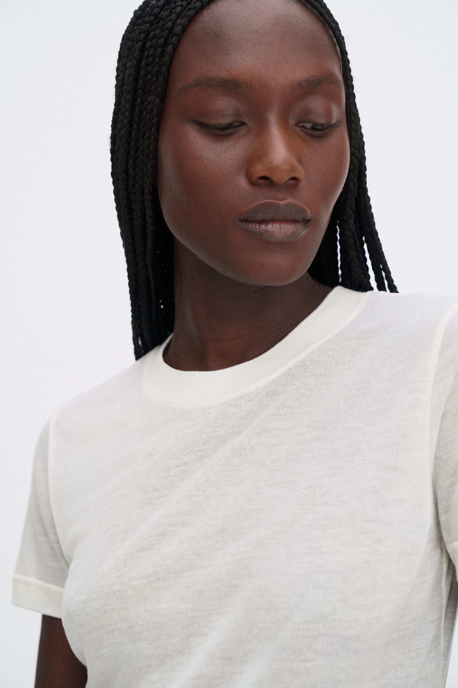 Filippa K / lyocell cashmere tee / Off-White
