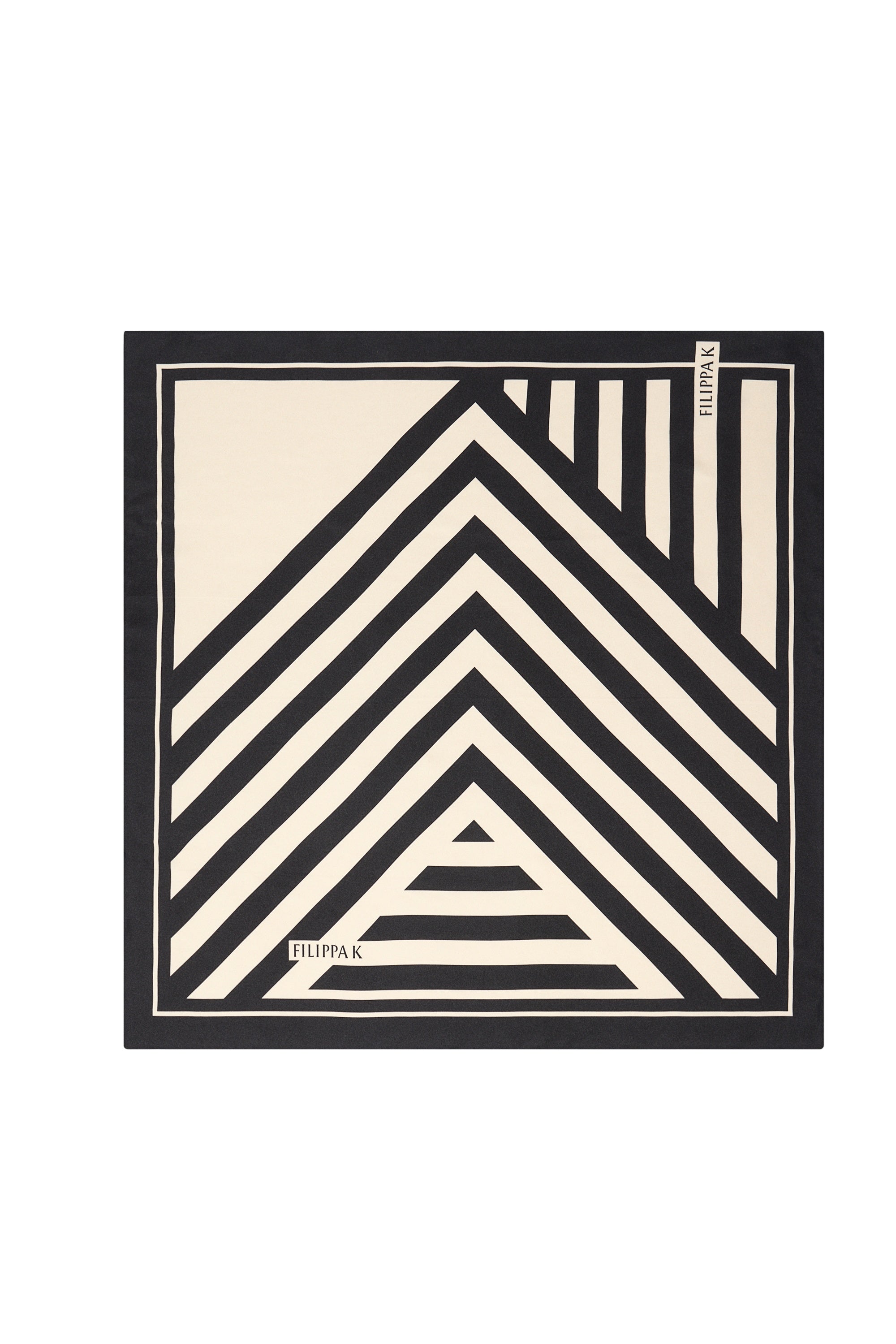 Filippa K / Printed Silk Scarf / Black