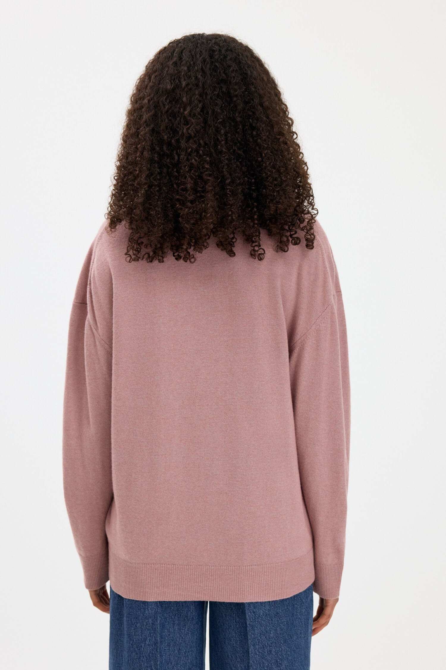 Filippa K / soft wool v-neck sweater / Light Pink